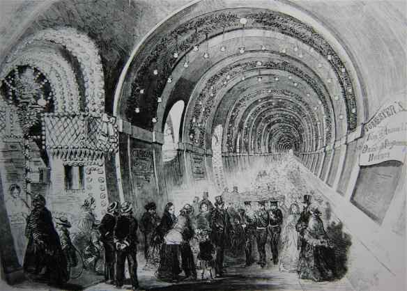 The Thames Tunnel as entertainment venue. Source: http://ragpickinghistory.co.uk/