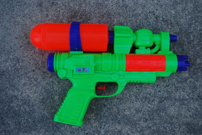 Water pistol before...