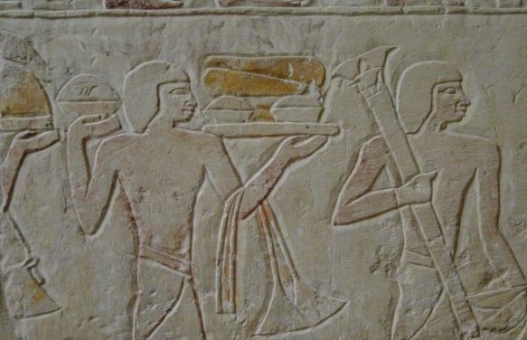 Ancient Egyptian bakers.  Are they making pie? Hard to tell. (Source: http://www.instructables.com/id/Pie-Pi-in-the-Age-of-the-Pharaohs/)
