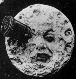 The iconic image of the Man in the Moon from  Georges Méliès  A Trip to the Moon. (1902)